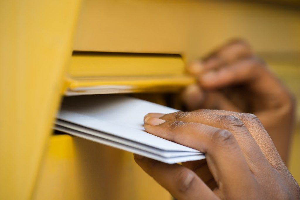 person sending mail