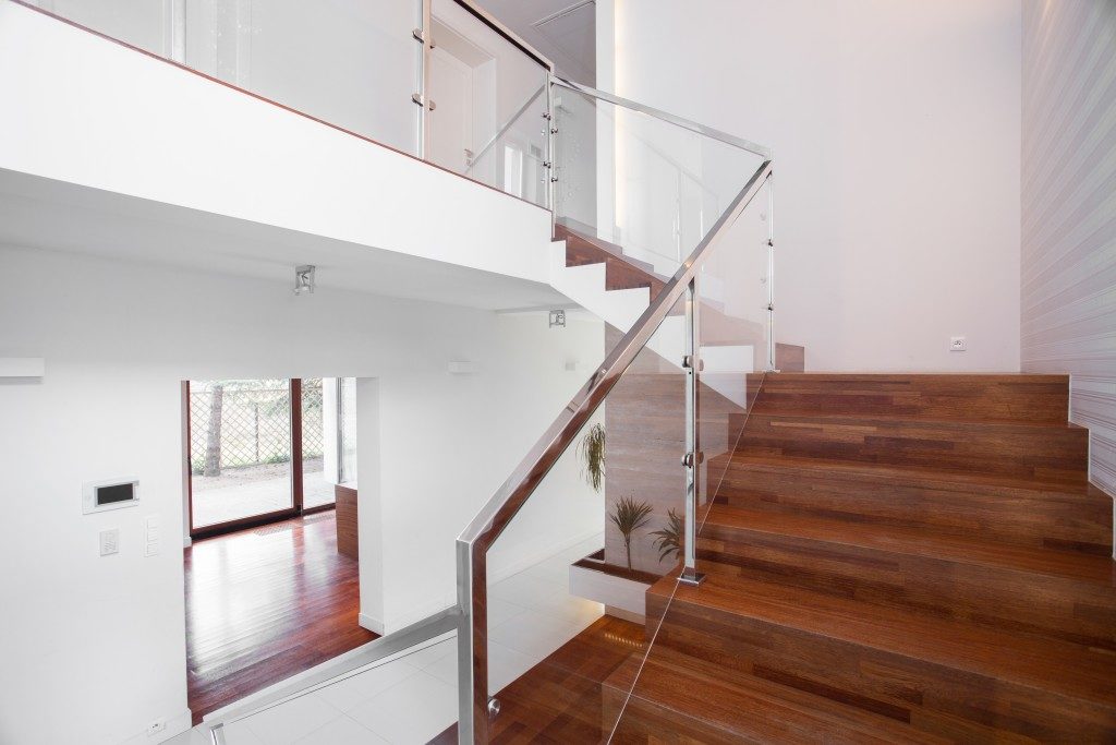 Weeden staircase for a modern house