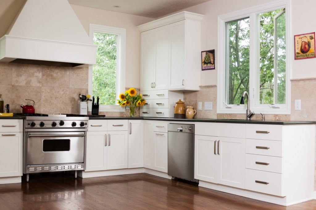 upscaling kitchen of modern home white theme