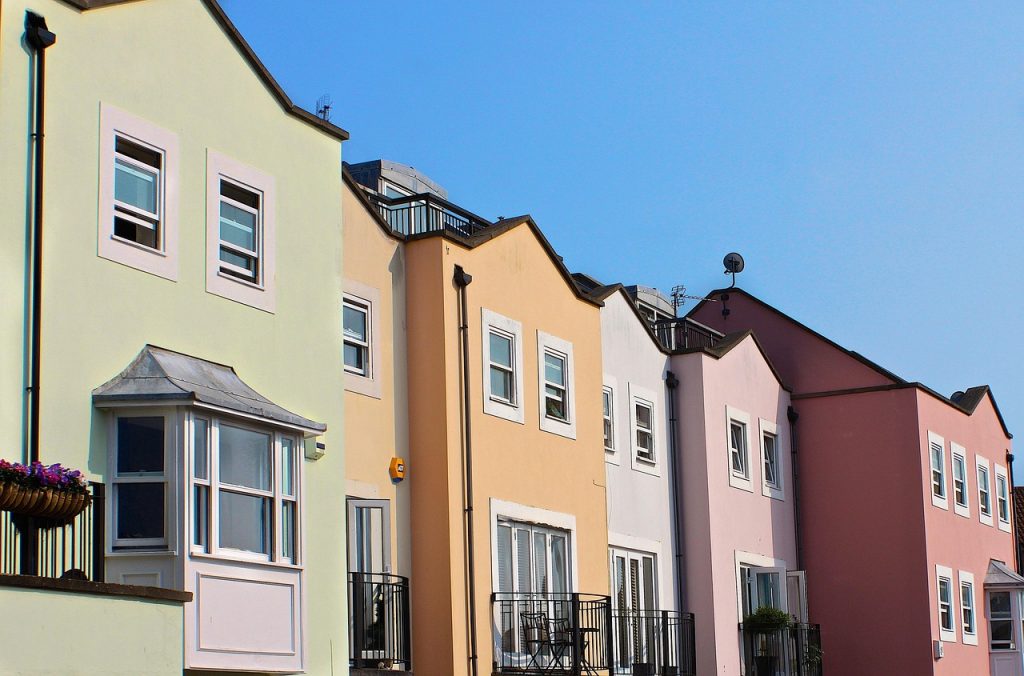 colorful townhouses